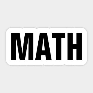 Math Word - Simple Bold Text Sticker